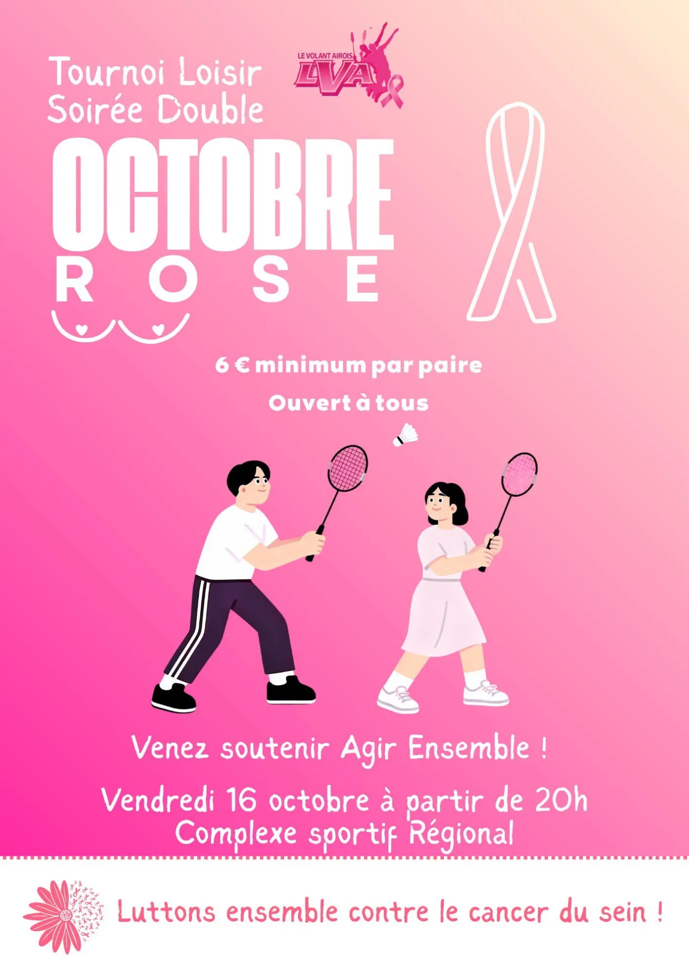 Soirée badminton solidaire à Aire-sur-la-Lys